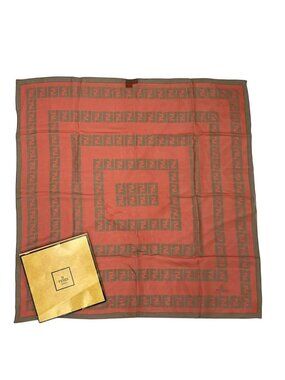 Fendi Large Scarf Zucca Pattern Silk